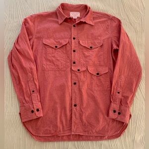 Filson Red Chambray Jac Shirt style no. 10382A2, size Large